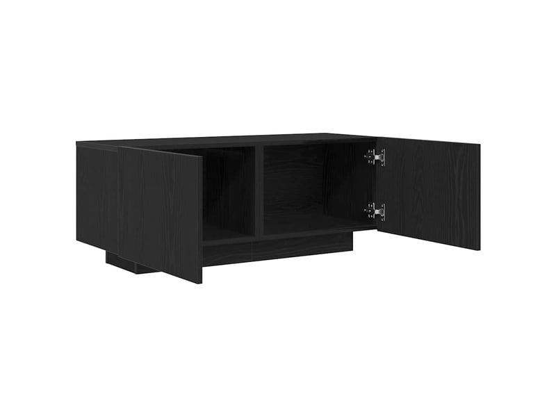  Meuble tv - banc tv - meuble de rangement 100 x 35 x 40 cm chêne noir bois d'ingénierie  - Conforama E