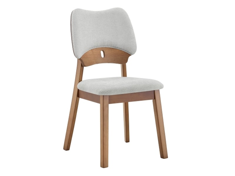  Ensemble de 2 chaises papillon en bois rembourrées – dossier papillon, salle à manger, design cuisine  - Conforama A