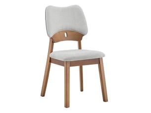 Ensemble de 2 chaises papillon en bois rembourrées – dossier papillon, salle à manger, design cuisine