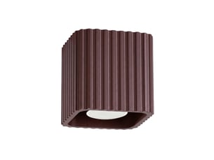 Plafonnier riff 1 brun gu10 aluminium moderne 10x10x10cm