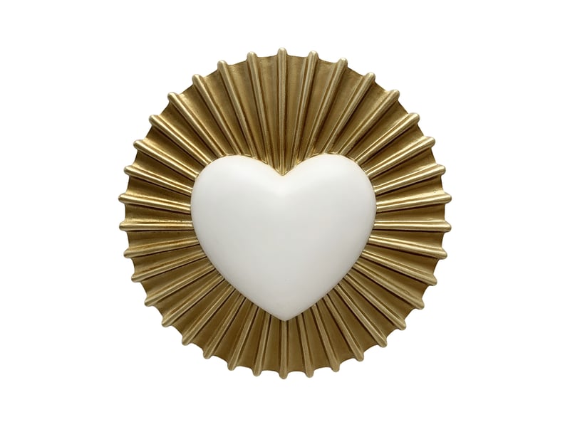  Déco murale coeur blanc soleil 15.5cm  - Conforama A