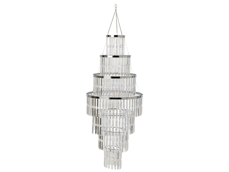  Abat-jour suspension pampilles xenia 146cm transparent  - Conforama A