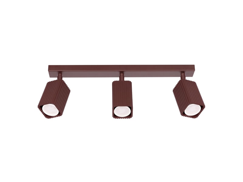  Plafonnier rayo 3l brun aluminium moderne 16.5x45x6cm SL.3235 - Conforama A