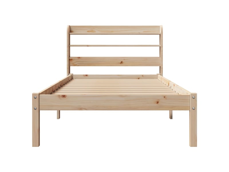  Lit simple- lit adulte -  cadre de lit sans matelas 90x190 cm bois de pin massif  - Conforama C