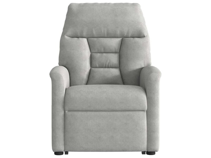  Vidaxl fauteuil inclinable gris clair tissu microfibre  - Conforama E