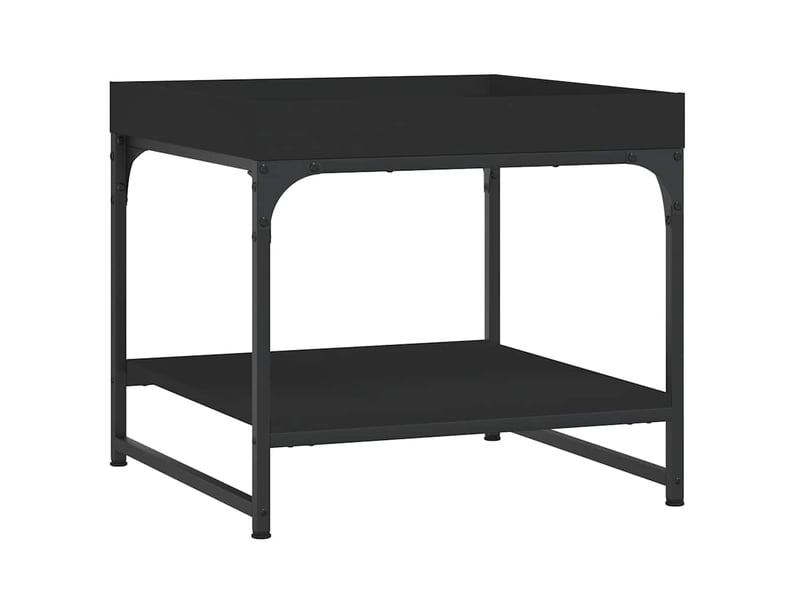  Table basse | table de salon noir 49,5x49,5x45 cm bois d'ingénierie  - Conforama A