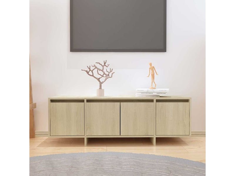  Meuble tv - banc tv - meuble de rangement chêne sonoma 120x30x40,5 cm bois d'ingénierie  - Conforama B