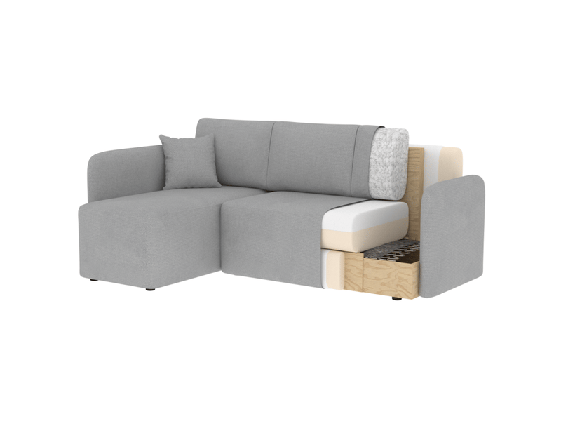  Canapé d'angle collection hedson coloris blanc  - Conforama B
