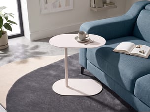 Table d'appoint mille métal blanc cassé
