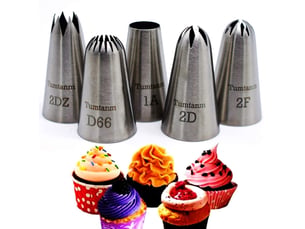 5 pcs grandes douilles de glaçage pour la décoration de gâteaux et cupcakes