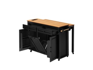 Desserte 3 portes 2 tiroirs coloris noir mdf