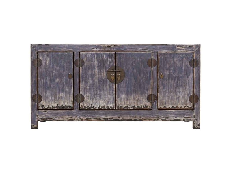  Buffet bleu en bois 150x40x75 cm h  - Conforama B