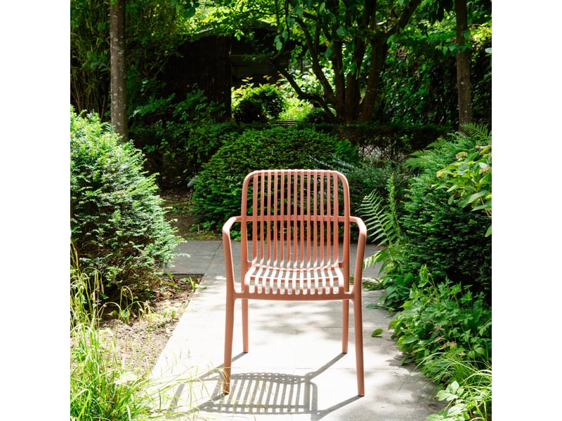 Chaise de jardin en résine terracotta paloma 601007 - Conforama C