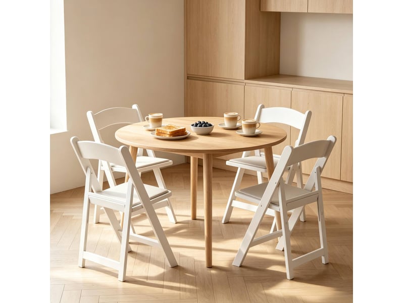  Lot de 4 chaises pliantes multifonctionnelles pour intérieur et extérieur (uniquement avec 4 chaises pliantes)  - Conforama B