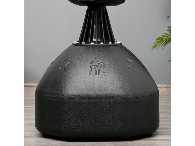 Mannequin de boxe sur pied 63 x 63 x 180 cm noir en acier, base à ventouses pour entraînement adulte - Conforama D