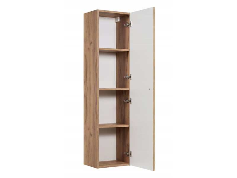 Meuble colonne suspendu de salle de bain bello chêne craft 35 × 136 cm - Conforama D