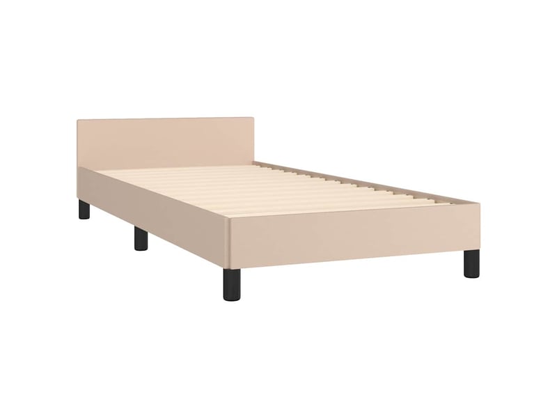 Lit simple- lit adulte - cadre de lit avec tête de lit sans matelas cappuccino 80x200 cm - Conforama C