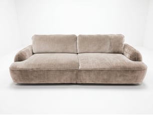 Canapé droit convertible <strong>BOBOCHIC</strong> <strong>CELESTE</strong> 4 places Tissu beige avec coffre de rangement