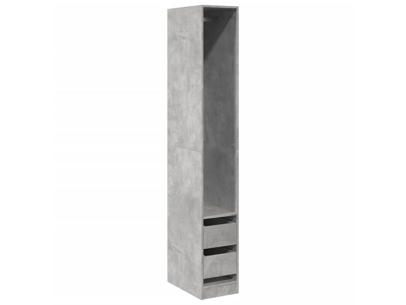  Garde-robe, armoire de rangement gris béton 30x50x200 cm bois d'ingénierie shl94741  - Conforama A