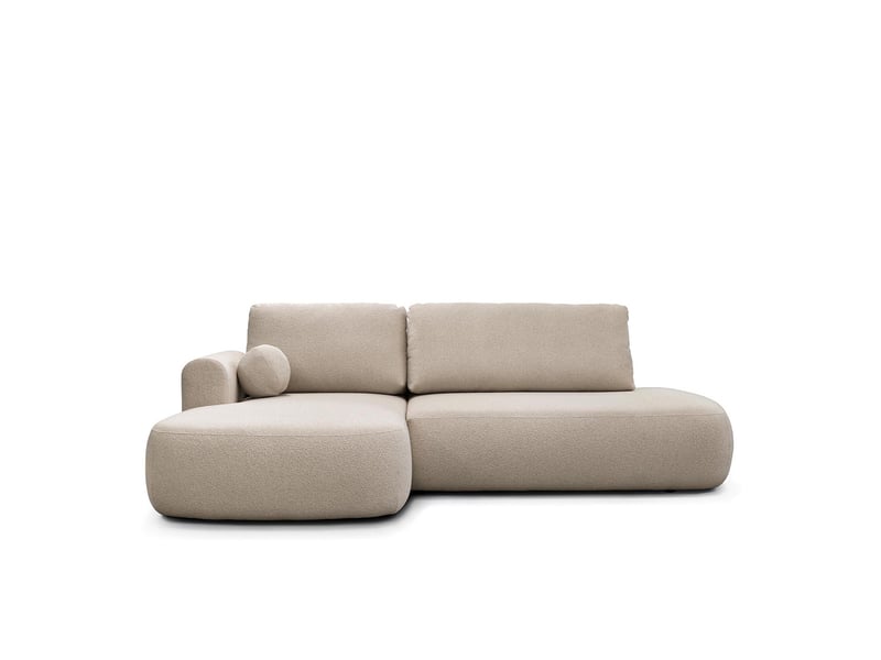 Canapé molino convertible 4 places angle gauche beige laine bouclée 3CA61.LO.4AC.G.05 - Conforama A