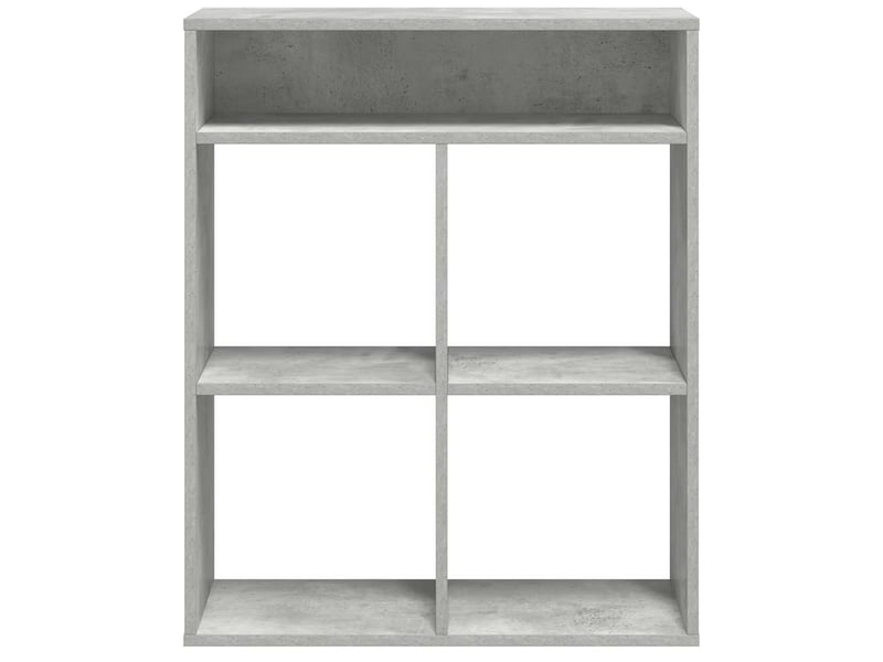  Bibliothèque, meuble de rangement salon gris béton 66x31x80 cm bois d’ingénierie  - Conforama D