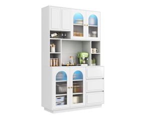 Buffet 6 porte(s)  3 tiroir(s) <strong>WISHDOR</strong> <strong></strong> - 106 cm coloris blanc 