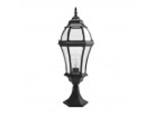 Lanterne de muret extérieur fabrilamp becrux noir, 1 x e27, ip44, 64,5 x 21 x 21 cm