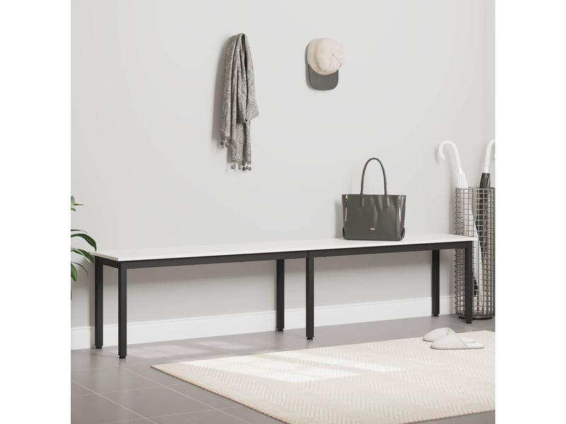 Banc d'entrée, banc d'intérieur blanc 200x35x45 cm bois de pin massif  - Conforama D
