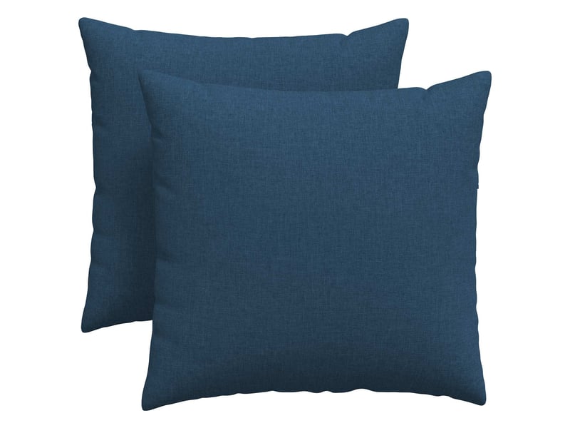  Lot de 2 coussins de canapé, coussins décoratifs tissu bleu 45 x 45 cm cf58775  - Conforama A