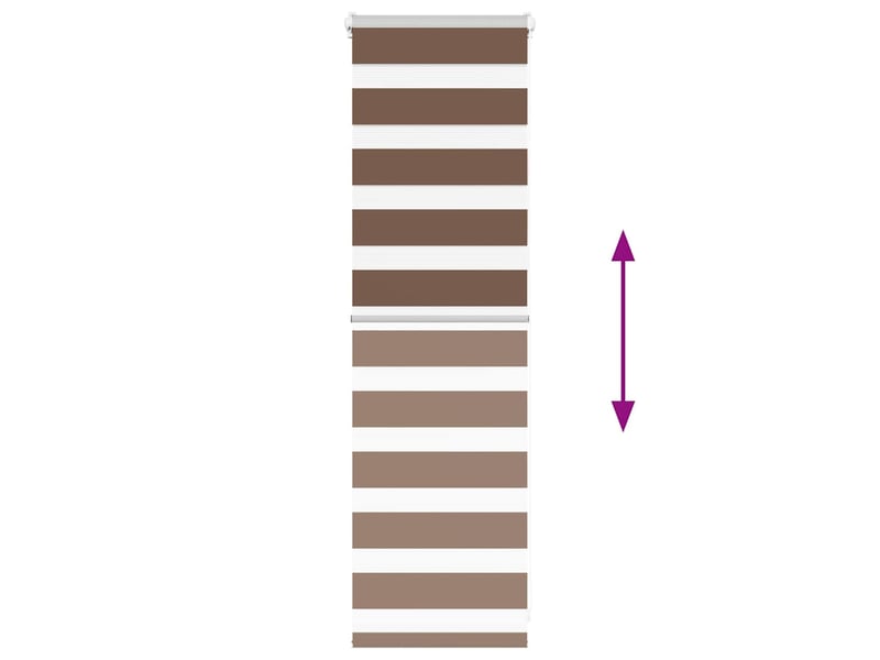 Store zèbre, store de fenêtre marron 40x100 cm largeur du tissu 35,9 cm polyester cf48699  - Conforama E