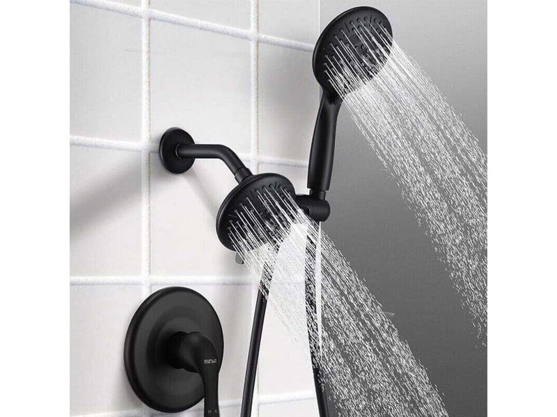  Lot4 rosaces cache-tuyaux noires inox, pour robinets, mitigeurs douche et radiateurs  - Conforama D