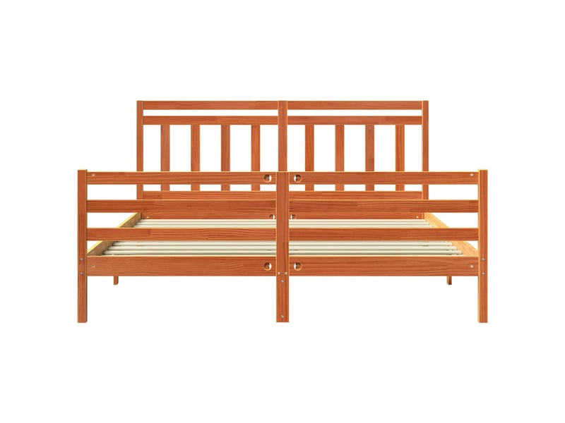  Lit double- lit adulte -  cadre de lit avec tête de lit  marron 180 x 200 cm  - Conforama C