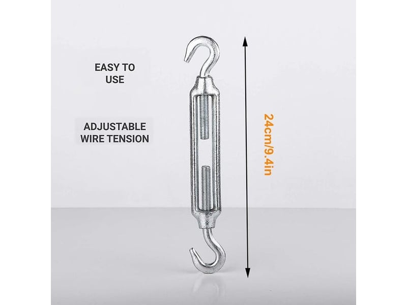 Lot de 2 tendeur de fil, tendeur câble vis crochet, tendeurs en acier inoxydable, pour kit de fixation de voile d'ombrage robuste, multicolore XLH-ZLS-015596ZLS - Conforama C