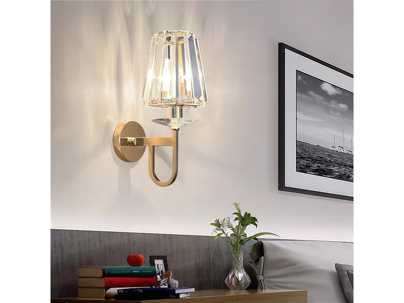  Lampe murale led cristal trapézoïdal lumières de nuit moderne simplicité créativité  - Conforama B