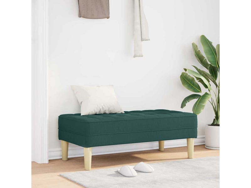  Banc chambre, banc de lit vert foncé 113x57x39 cm tissu  - Conforama B