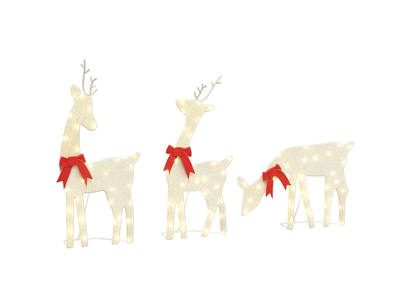  Éclairage de noël, décoration de noël renne 3 pcs 90 led blanc chaud cf61999  - Conforama A