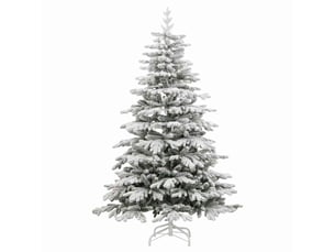 Sapin de noël - arbre de noël artificiel à charnières avec neige floquée 210 cm