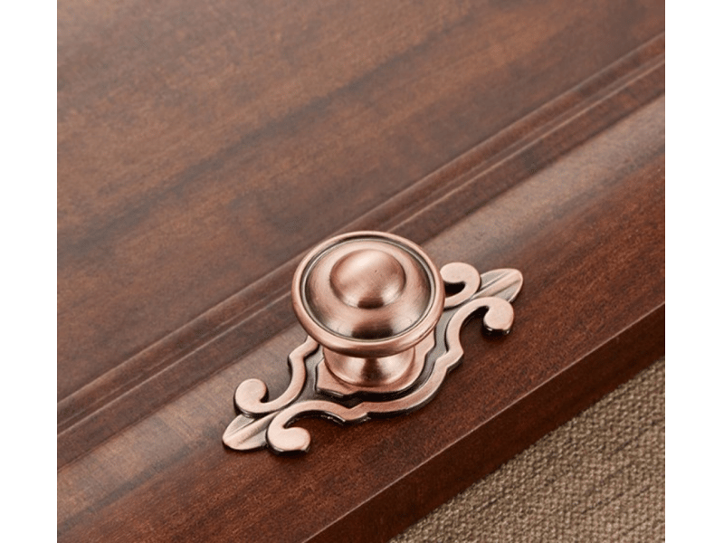  Jeu de 4 poignées rétro européennes, 74 mm, bronze rouge, poignées de style rétro pour armoires, tiroirs, placards de rangement ou portes  - Conforama B