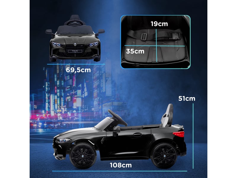  Voiture électrique pour enfants bmw m4 12v double moteur noir  - Conforama E
