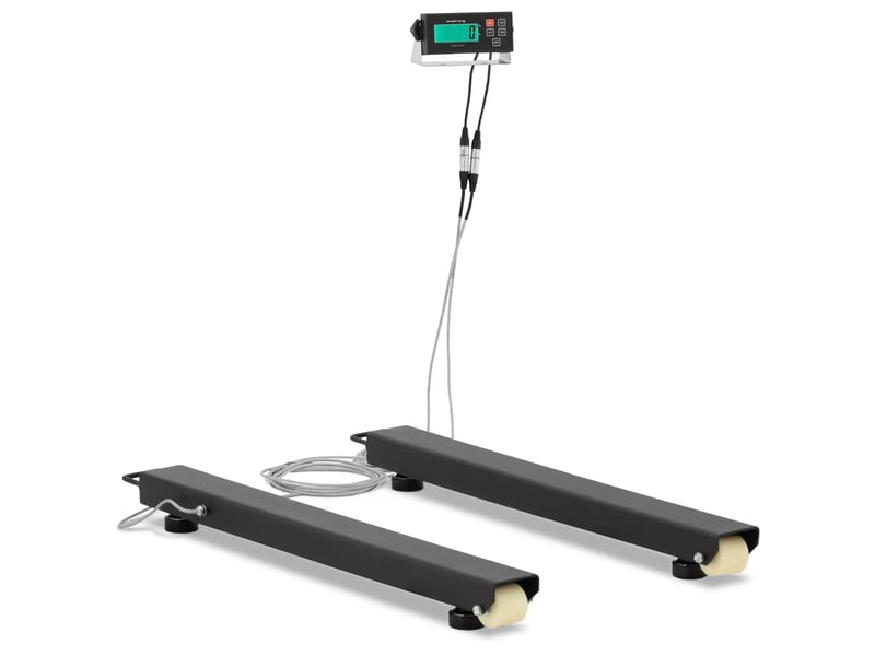  Barres de pesée 5 000 kg 1 kg 100 x 10 cm avec écran lcd externe acier au carbone fonte d'aluminium noir 14_0008414  - Conforama A