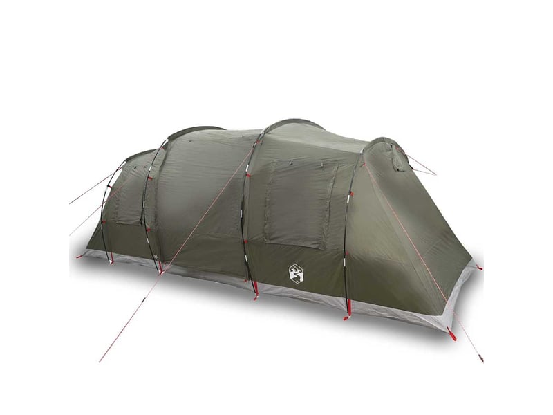 Tente de camping, tente familiale tunnel 6 personnes vert olive imperméable - Conforama A