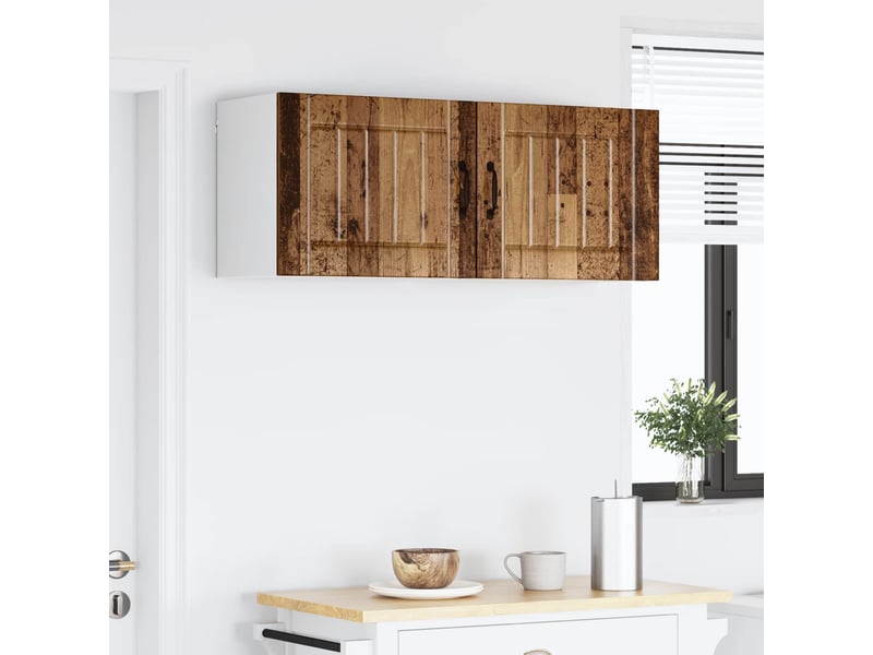  Meuble mural de cuisine | armoire de cuisine 2 pcs bois ancien bois d'ingénierie shl7423  - Conforama D