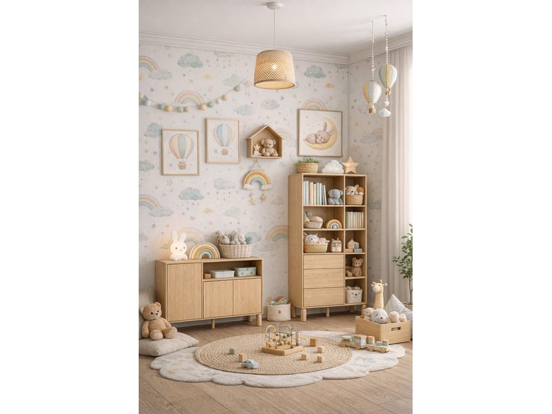  Selsey sanden - buffet à 3 portes- 140 cm - chêne bookmatch Sanden - Conforama C