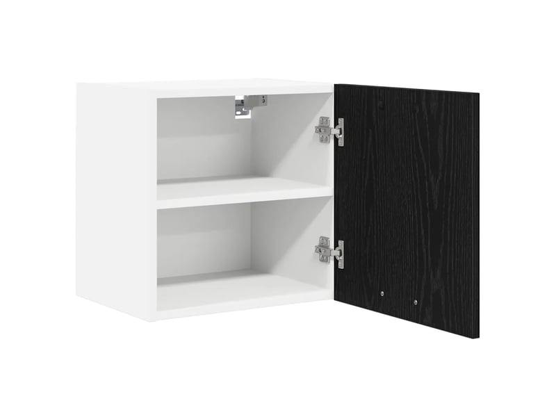  Lot de 2 armoires suspendues modernes avec grand espace de rangement 40 x 31 x 40 cm en bois d'ingénierie noir 02_0053180  - Conforama C