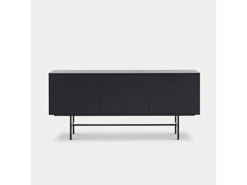 Bahut moderne avec 3 portes noir okiru  - Conforama D