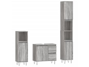 Ensemble de meubles de salle de bain 3 pcs sonoma gris cf63814