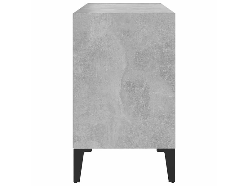  Meuble tv - banc tv - meuble de rangement avec pieds en métal gris béton 69,5x30x50 cm  - Conforama E