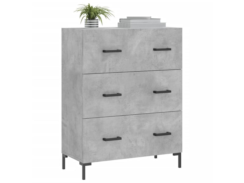  Buffet - bahut - meuble de rangement gris béton 69,5x34x90 cm bois d'ingénierie  - Conforama C