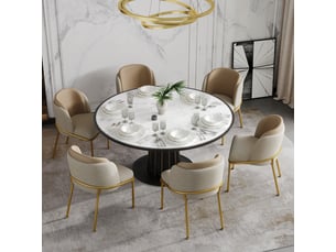 Lot de 6 chaises de salle à manger en similicuir beige et kaki, dossier ergonomique, pieds inclinés en métal, patins réglables, charge 150 kg