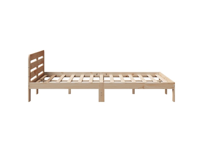  Lit double- lit adulte -  cadre de lit sans matelas 120x200 cm bois de pin massif  - Conforama D